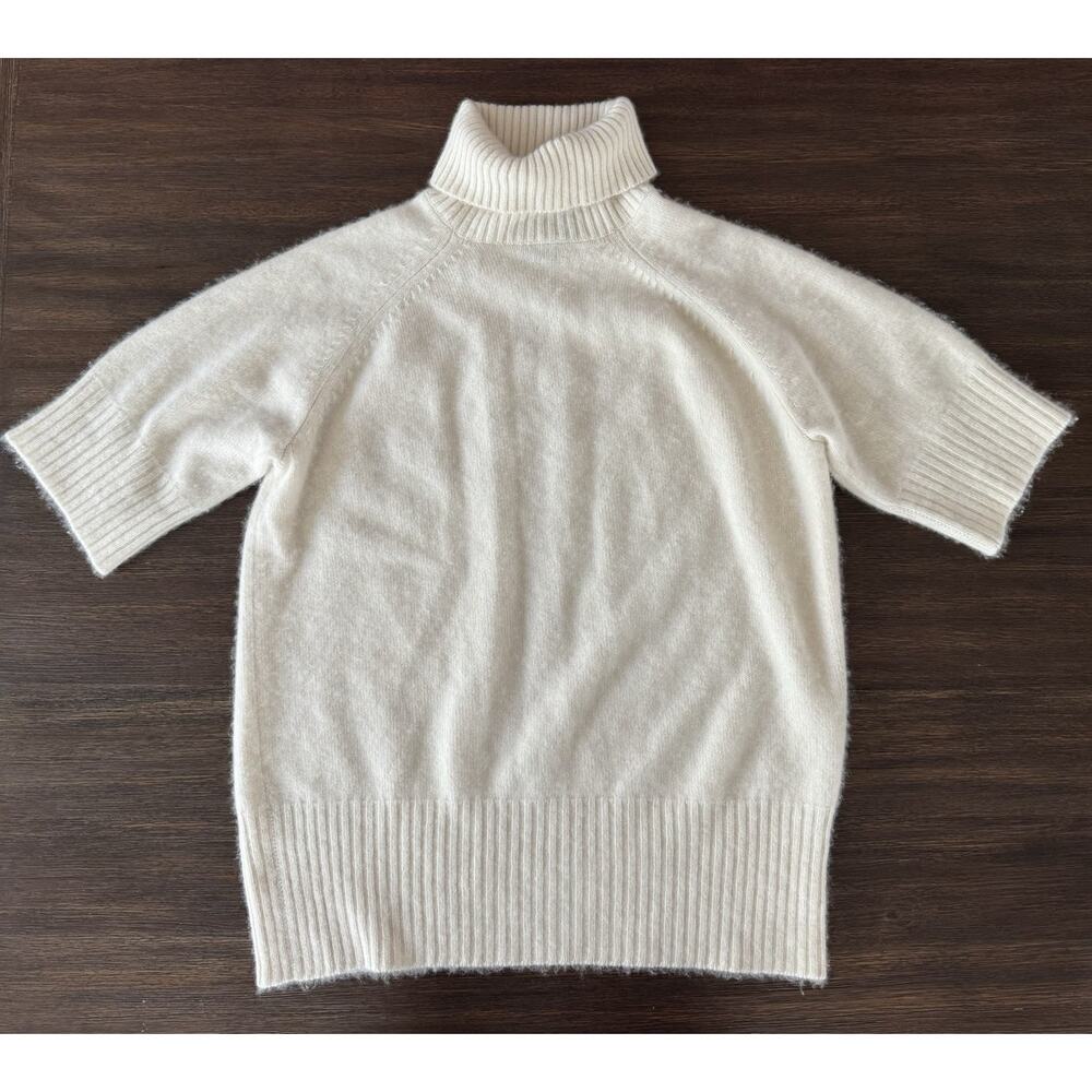 Lands' End Cream Turtleneck Sweater